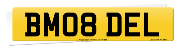 Registration number BM08 DEL